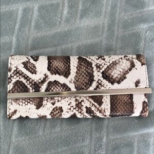 Snakeskin Clutch Wallet NWOT